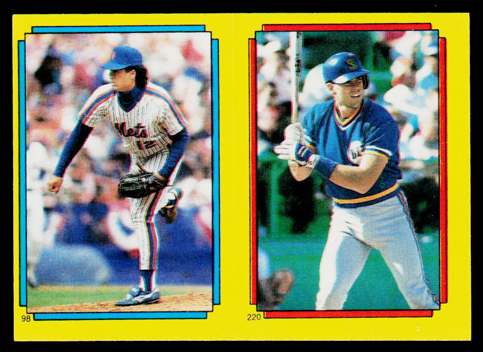 Ron Darling / Dave Valle 1988 Topps Stickers #98 / 220