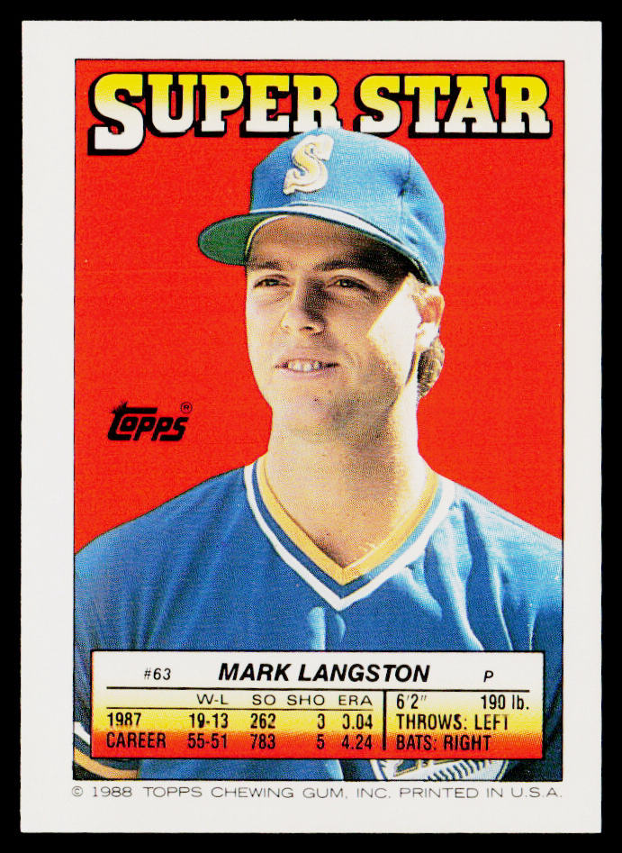 Mark Langston 1988 Topps Stickers #81 / 296e