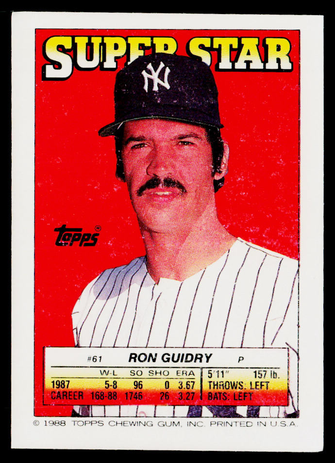 Mike Scott 1988 Topps Stickers #154e Houston Astros
