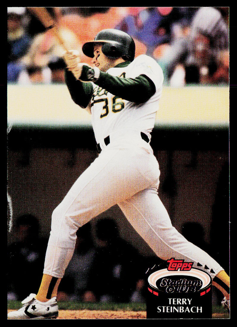 Terry Steinbach 1992 Stadium Club #22 Oakland Athletics