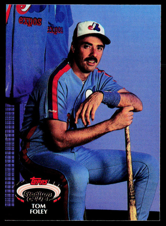Tom Foley 1992 Stadium Club #19 Montreal Expos
