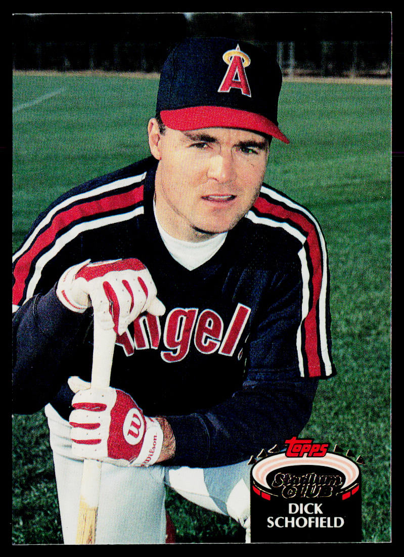 Dick Schofield 1992 Stadium Club #16b California Angels