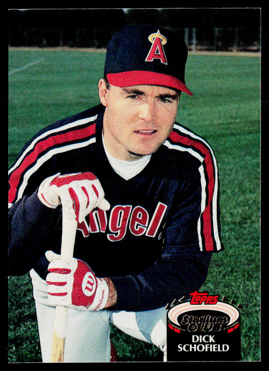 Dick Schofield 1992 Stadium Club #16b California Angels