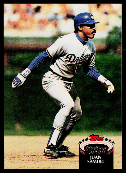 Juan Samuel 1992 Stadium Club #11 Los Angeles Dodgers