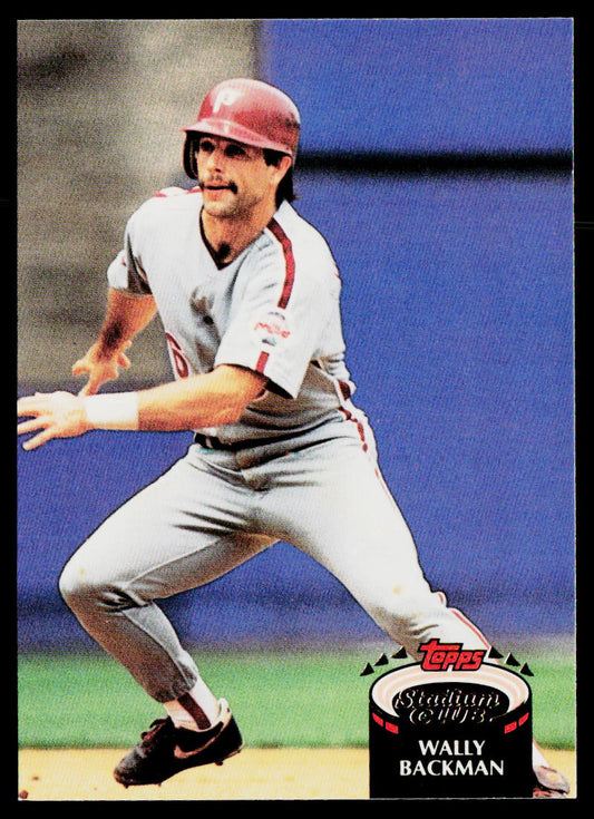Wally Backman 1992 Stadium Club #4 Philadelphia Phillies