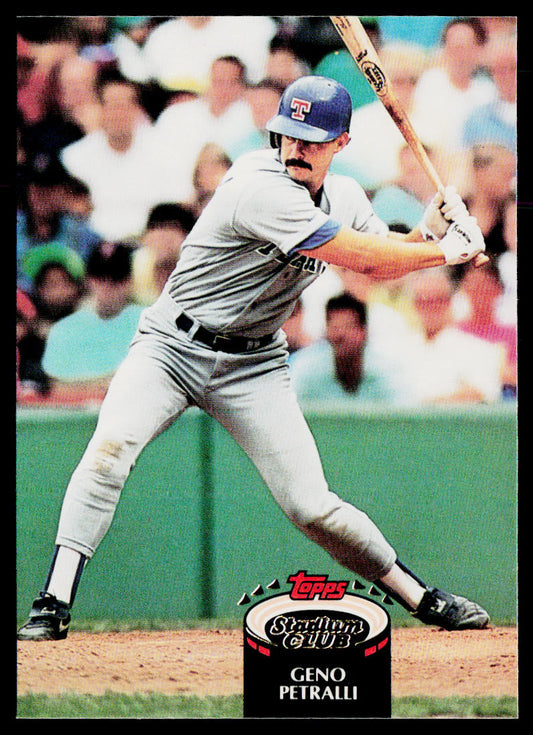 Geno Petralli 1992 Stadium Club #3 Texas Rangers