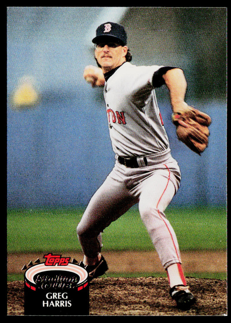 Greg Harris 1992 Stadium Club #49 Boston Red Sox