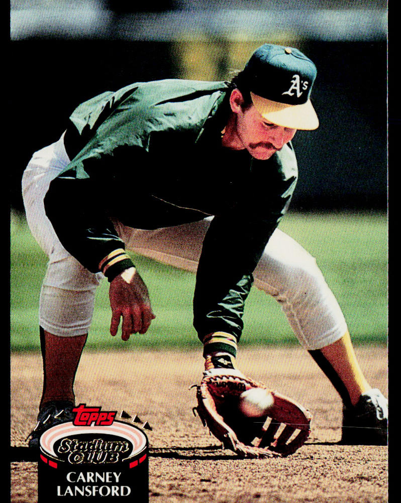 Carney Lansford 1992 Stadium Club #45 Oakland Athletics
