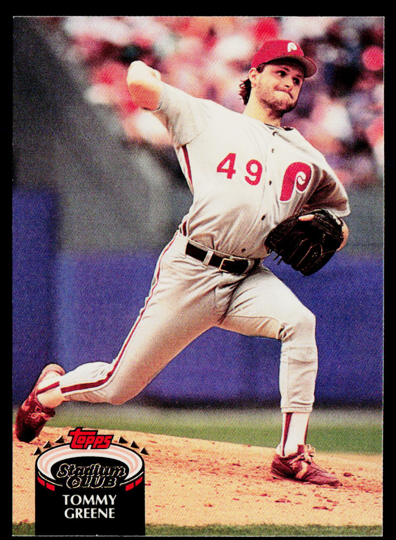 Tommy Greene 1992 Stadium Club #27 Philadelphia Phillies