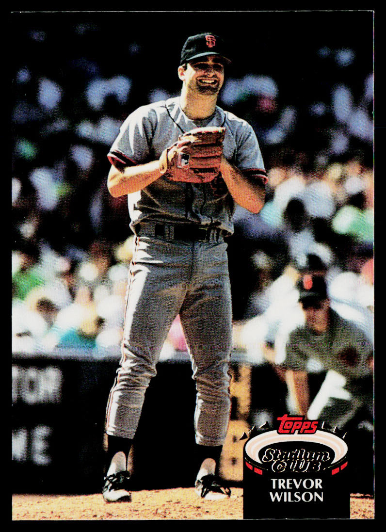 Trevor Wilson 1992 Stadium Club #86b San Francisco Giants