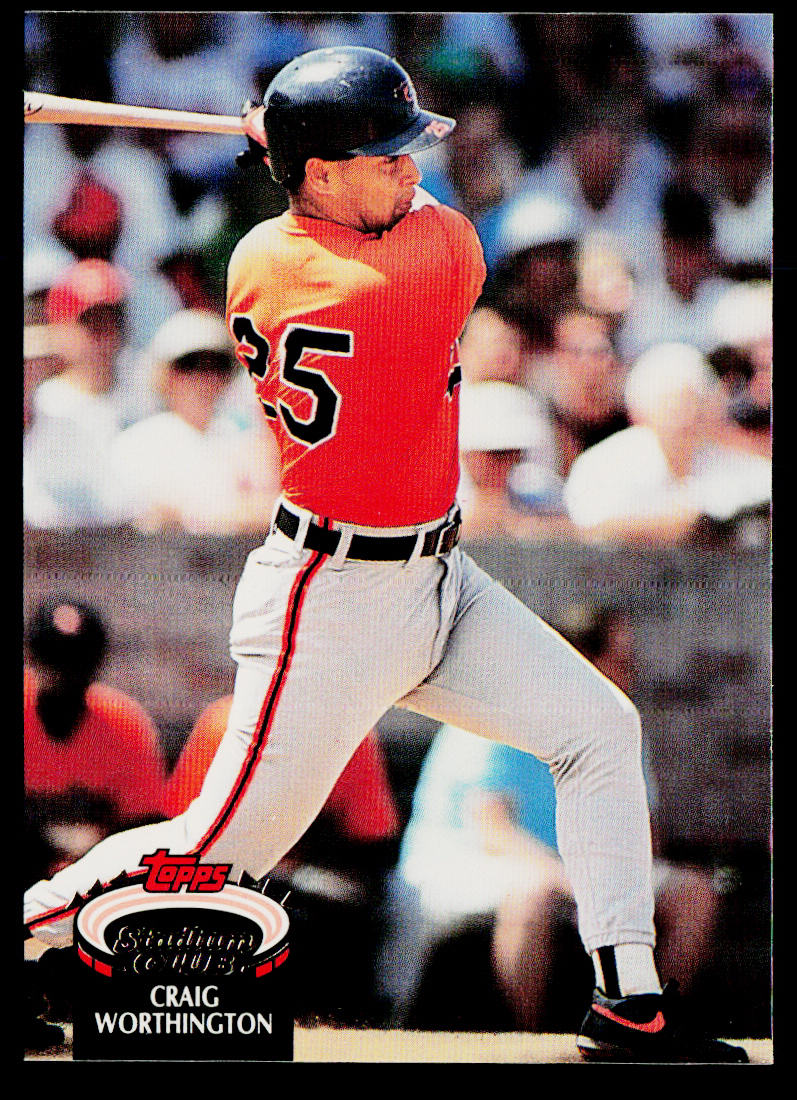 Craig Worthington 1992 Stadium Club #81 Baltimore Orioles