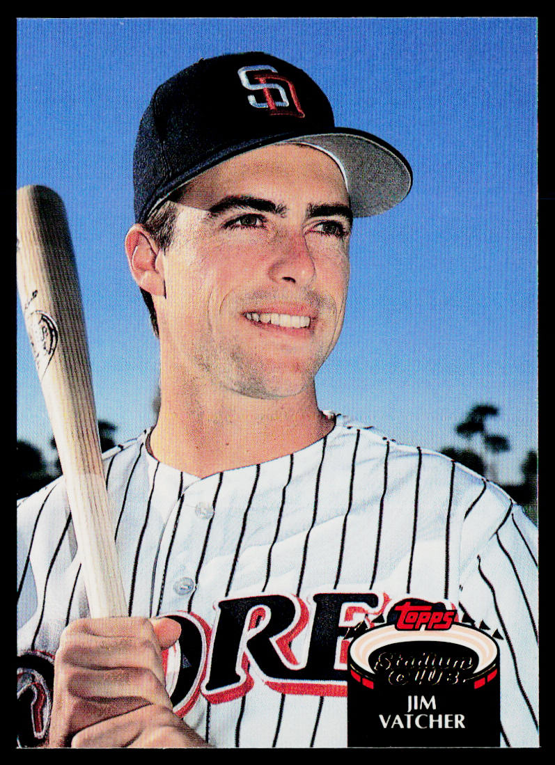 Jim Vatcher 1992 Stadium Club #78b San Diego Padres