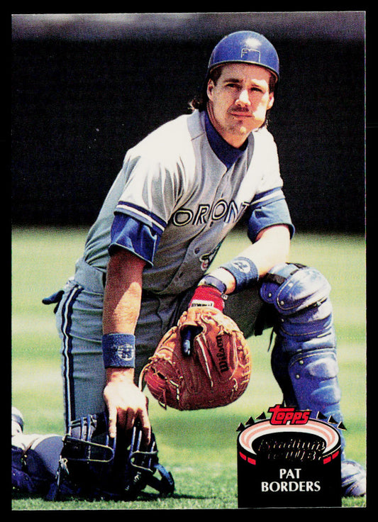 Pat Borders 1992 Stadium Club #77 Toronto Blue Jays