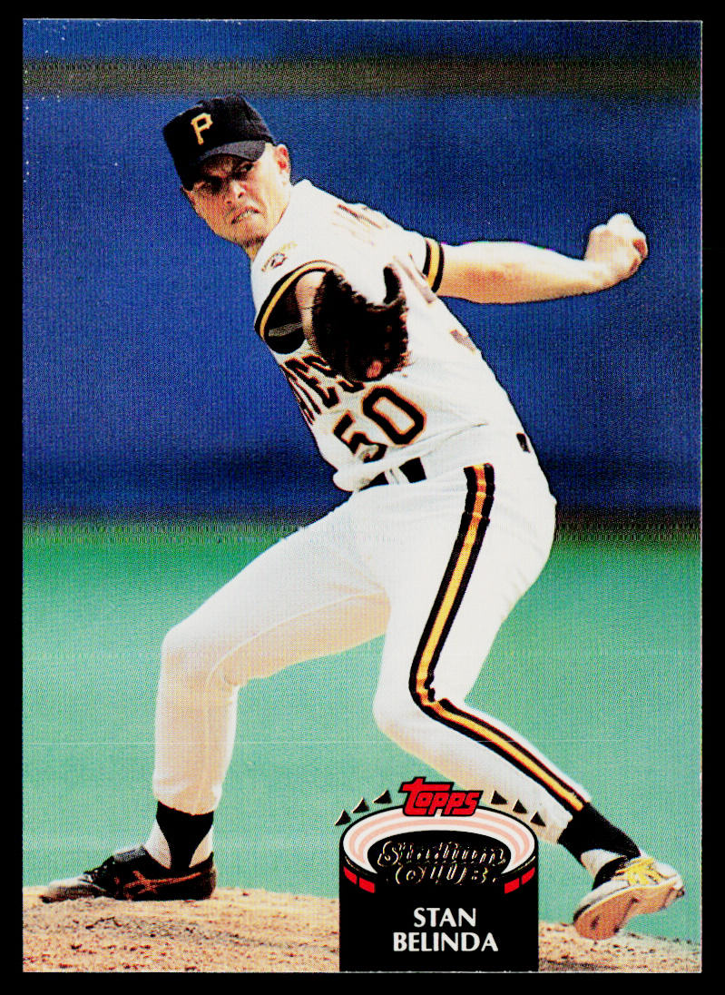 Stan Belinda 1992 Stadium Club #75b Pittsburgh Pirates