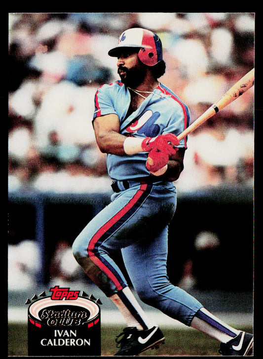 Ivan Calderon 1992 Stadium Club #73 Montreal Expos