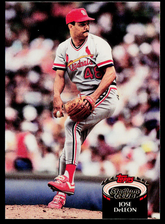 Jose DeLeon 1992 Stadium Club #67b St. Louis Cardinals