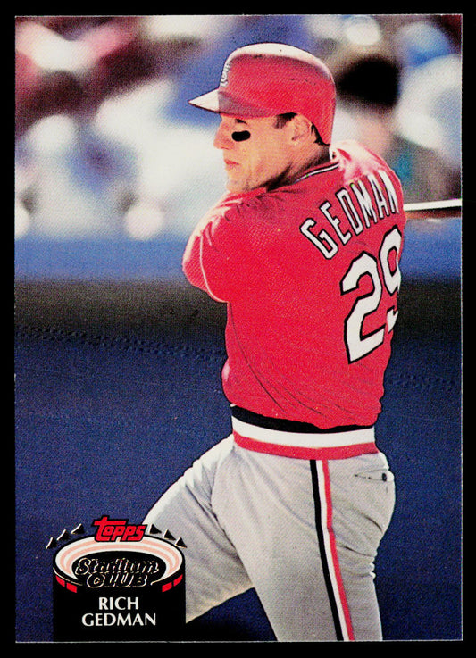 Rich Gedman 1992 Stadium Club #58 St. Louis Cardinals