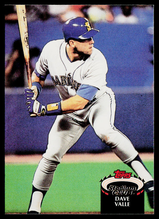 Dave Valle 1992 Stadium Club #56 Seattle Mariners