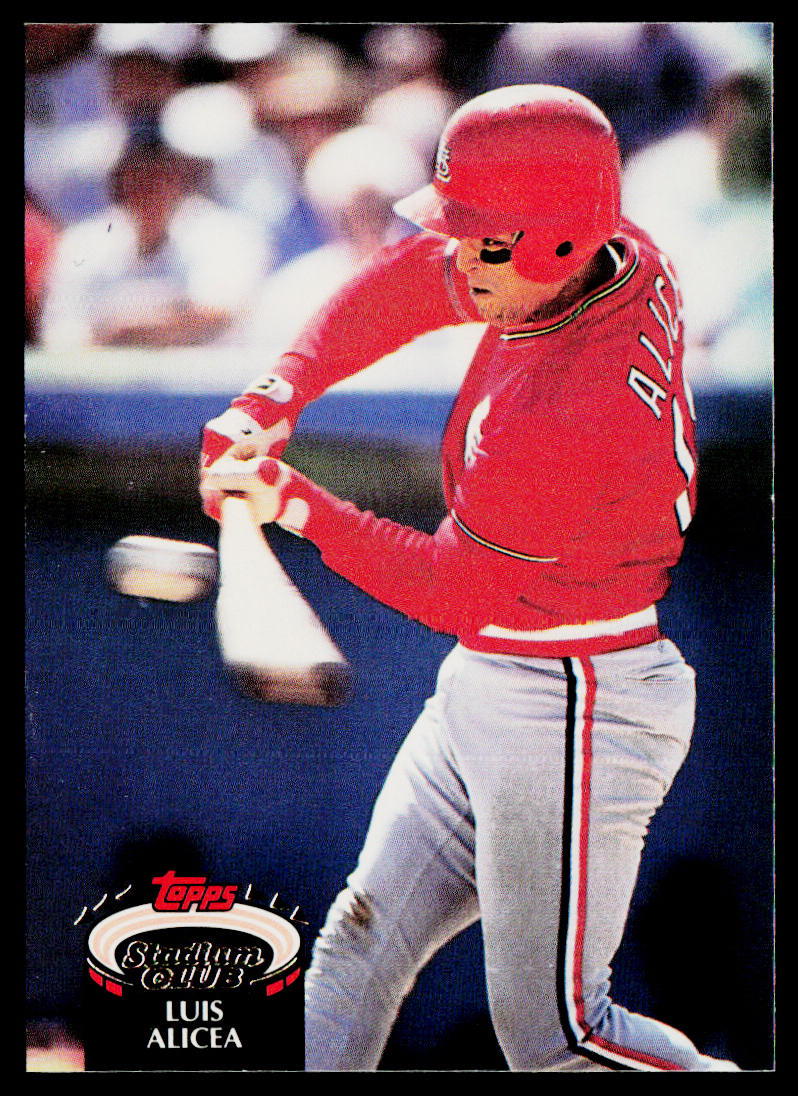Luis Alicea 1992 Stadium Club #103 St. Louis Cardinals