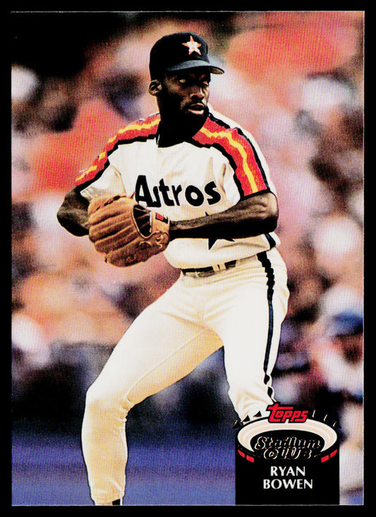 Ryan Bowen 1992 Stadium Club #101 Houston Astros