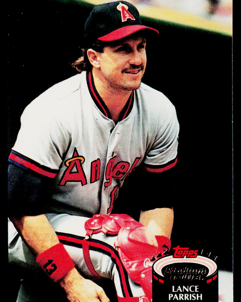 Lance Parrish 1992 Stadium Club #94 California Angels
