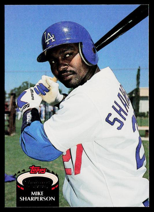 Mike Sharperson 1992 Stadium Club #93 Los Angeles Dodgers