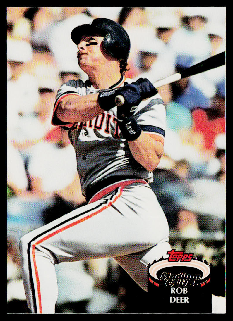 Rob Deer 1992 Stadium Club #92 Detroit Tigers
