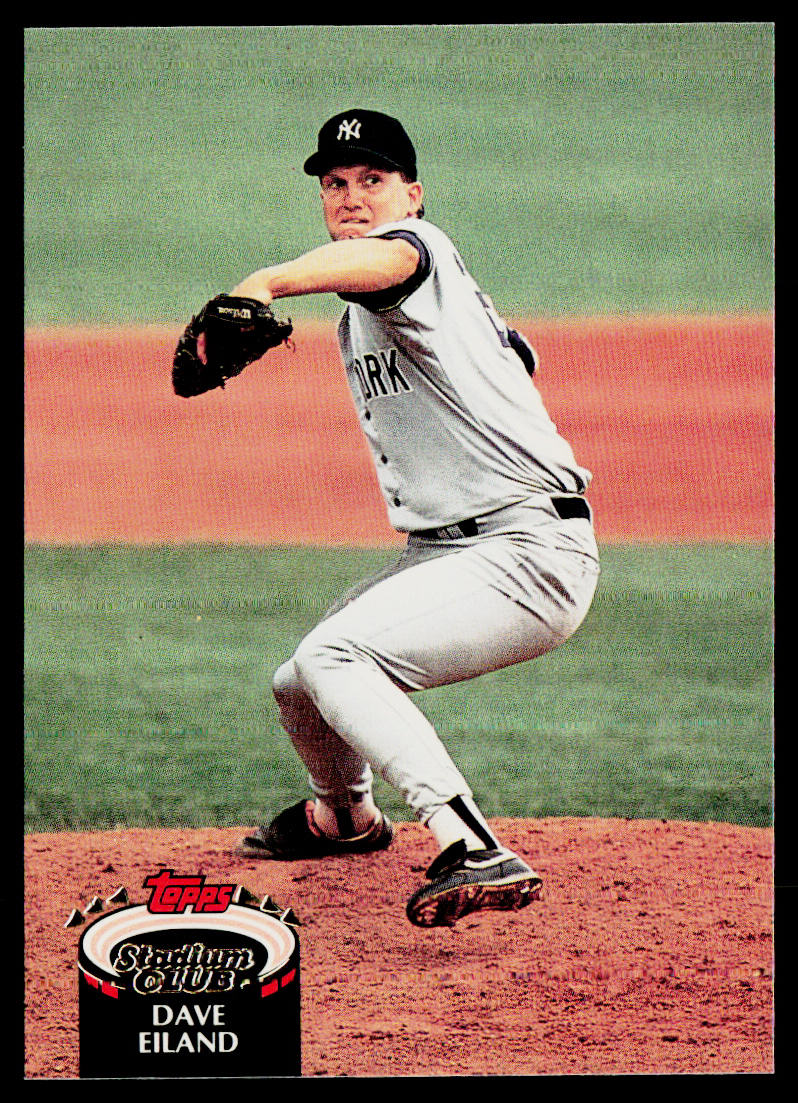Dave Eiland 1992 Stadium Club #133b New York Yankees