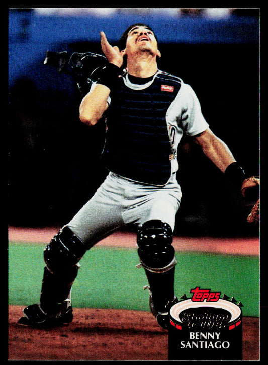 Benny Santiago 1992 Stadium Club #130b San Diego Padres