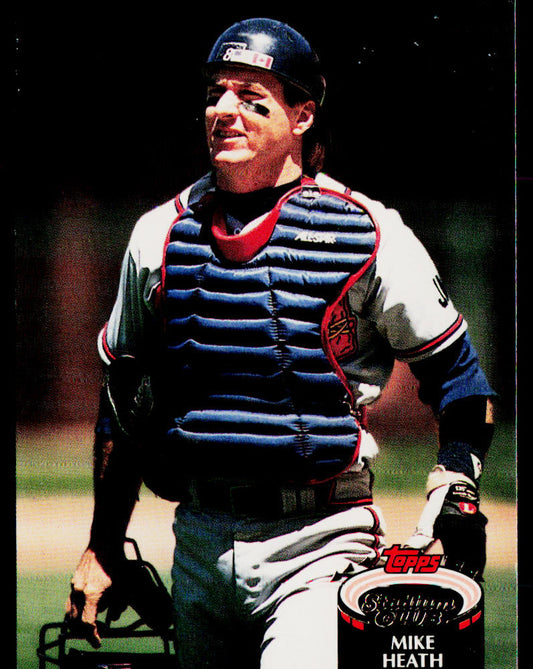 Mike Heath 1992 Stadium Club #128 Atlanta Braves