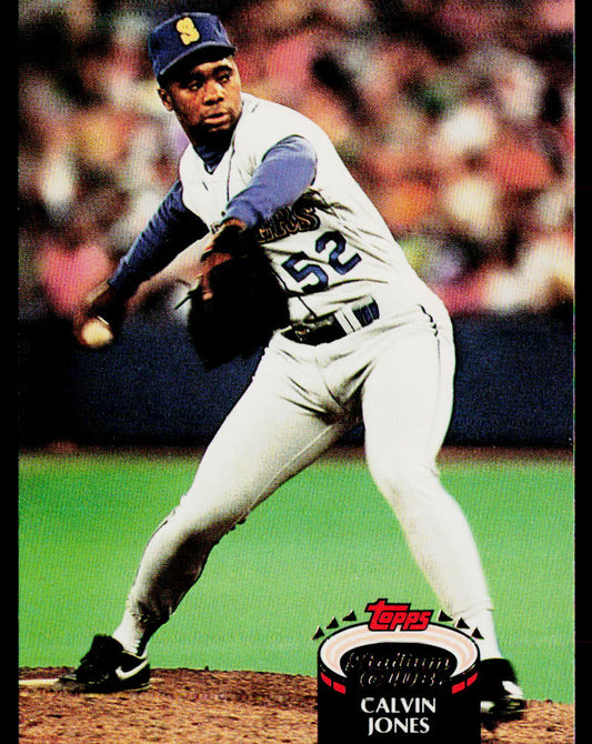 Calvin Jones 1992 Stadium Club #127b RC Seattle Mariners