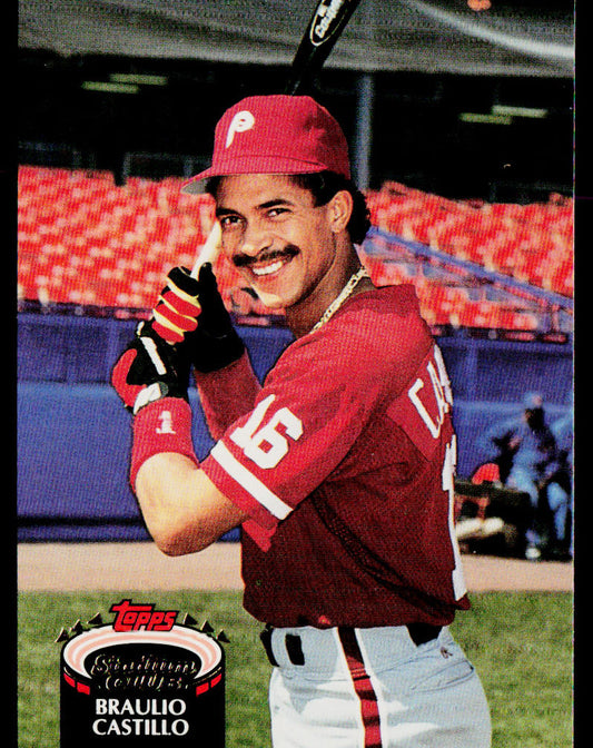 Braulio Castillo 1992 Stadium Club #124b RC Philadelphia Phillies