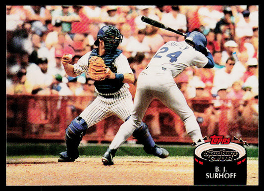 B.J. Surhoff 1992 Stadium Club #117 Milwaukee Brewers