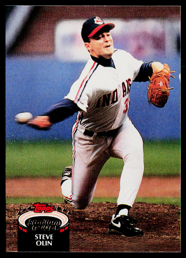 Steve Olin 1992 Stadium Club #169 Cleveland Indians