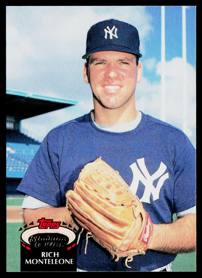 Rich Monteleone 1992 Stadium Club #157 New York Yankees