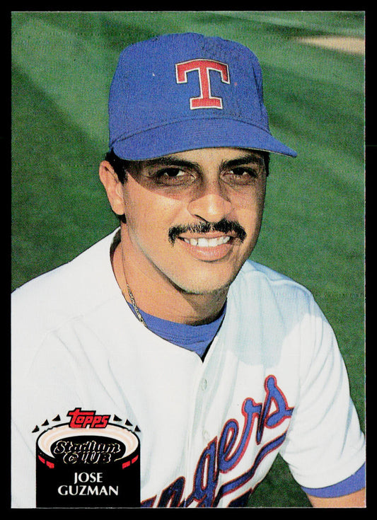 Jose Guzman 1992 Stadium Club #153 Texas Rangers