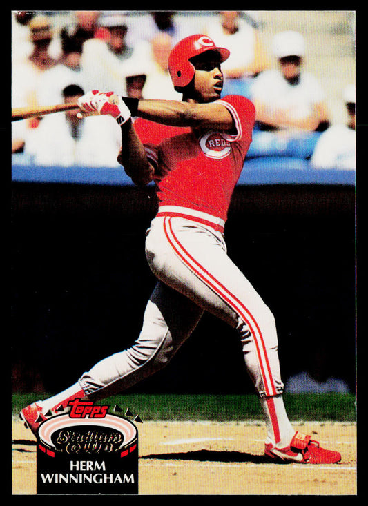 Herm Winningham 1992 Stadium Club #205 Cincinnati Reds