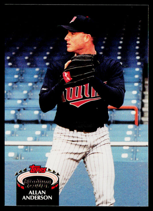 Allan Anderson 1992 Stadium Club #204b Minnesota Twins