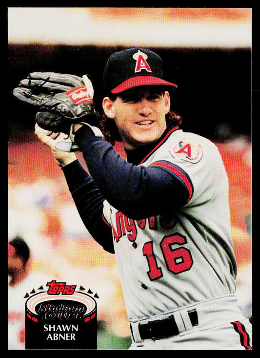 Shawn Abner 1992 Stadium Club #197 California Angels