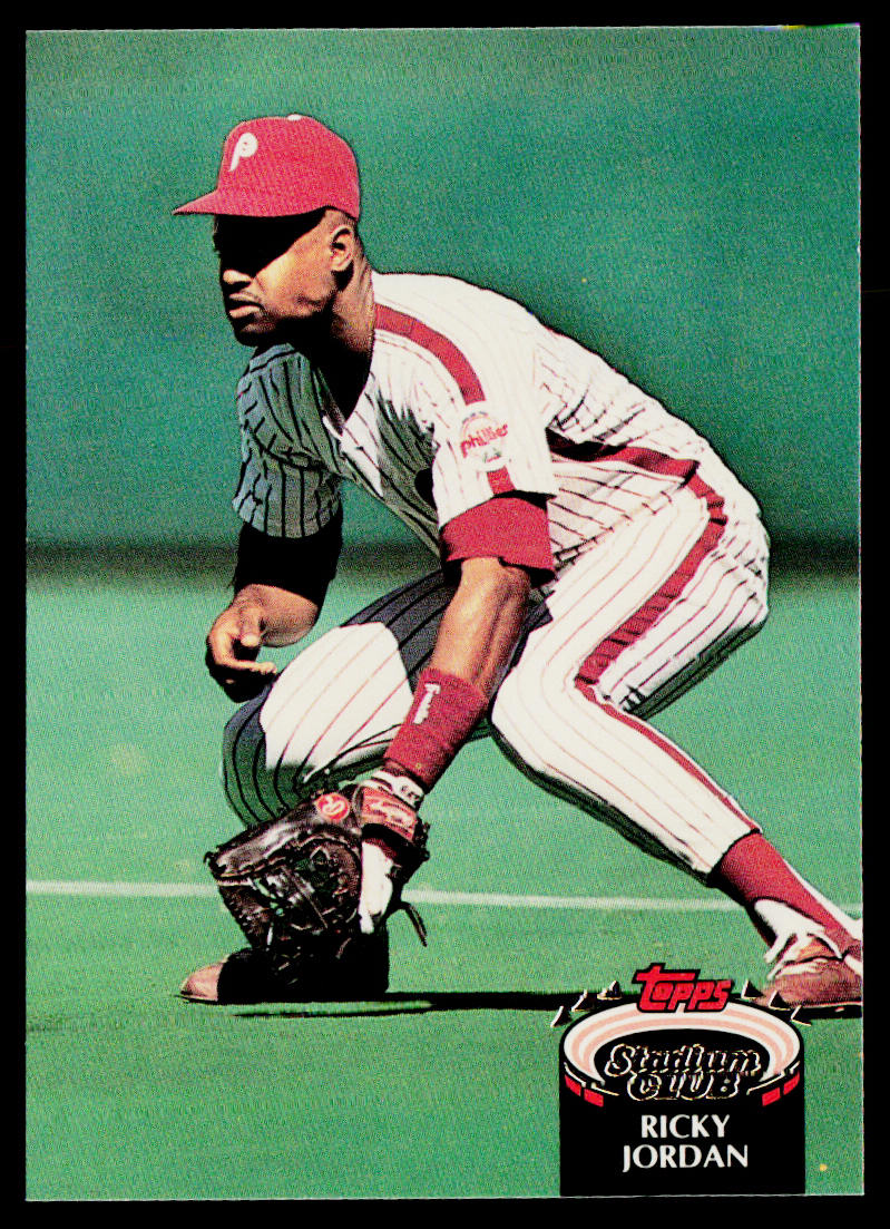 Ricky Jordan 1992 Stadium Club #188 Philadelphia Phillies