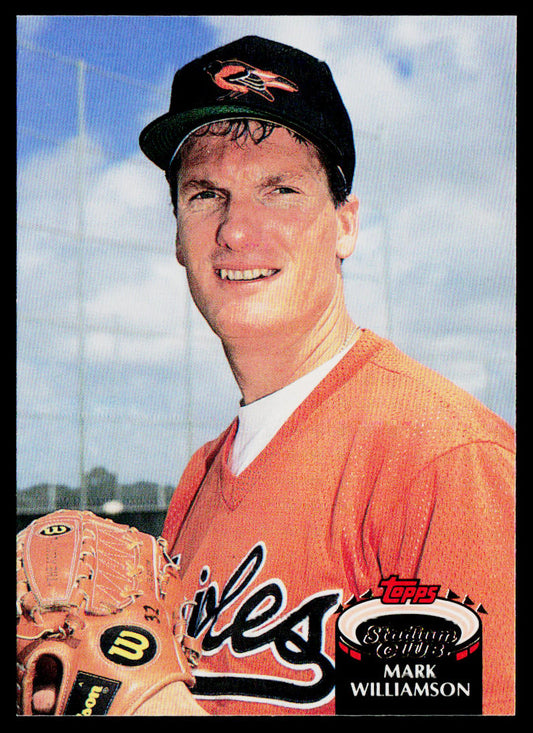 Mark Williamson 1992 Stadium Club #177b Baltimore Orioles