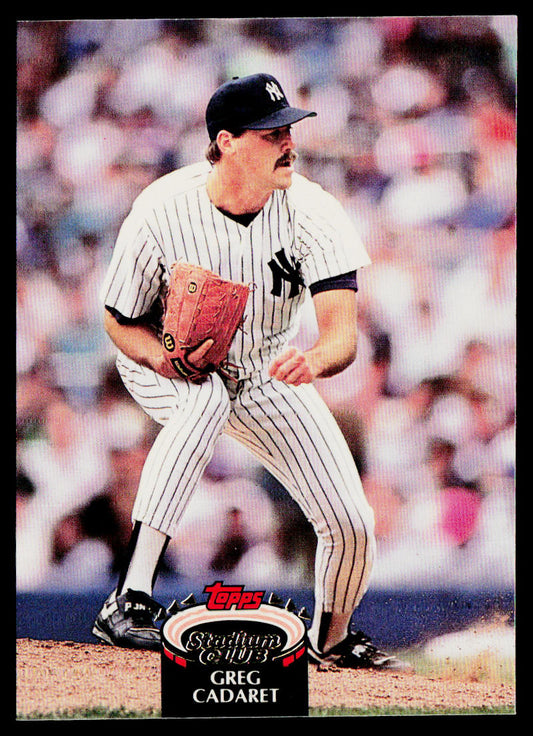 Greg Cadaret 1992 Stadium Club #176 New York Yankees