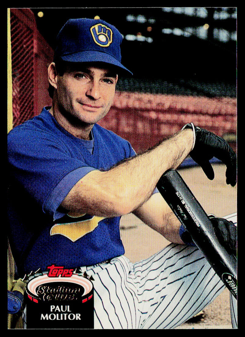 Paul Molitor 1992 Stadium Club #230b Milwaukee Brewers