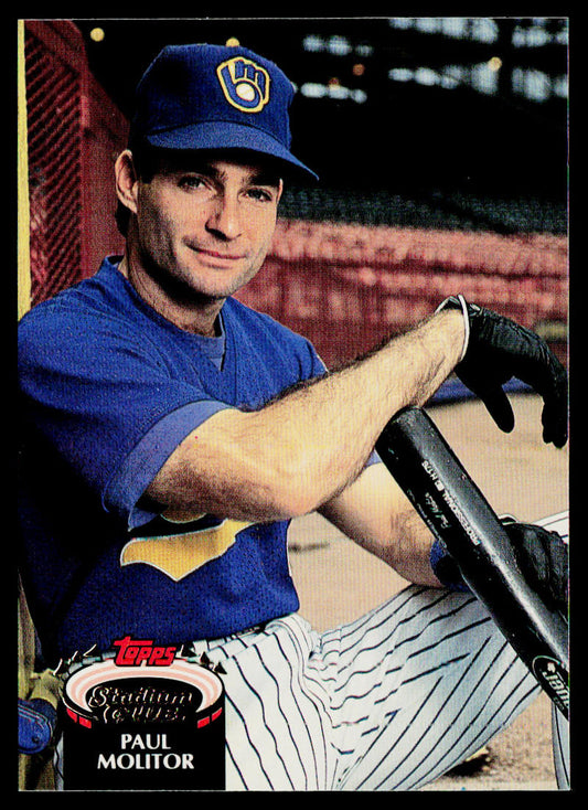 Paul Molitor 1992 Stadium Club #230b Milwaukee Brewers