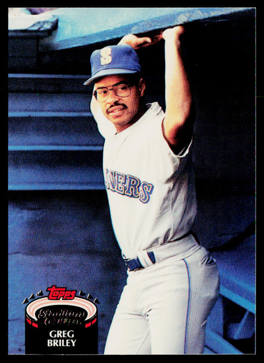 Greg Briley 1992 Stadium Club #228b Seattle Mariners