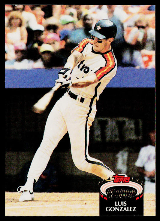 Luis Gonzalez 1992 Stadium Club #227b Houston Astros