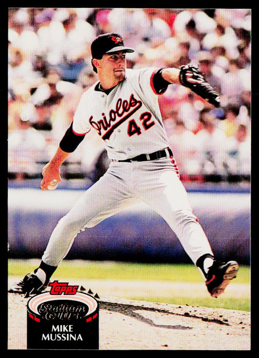 Mike Mussina 1992 Stadium Club #225 Baltimore Orioles