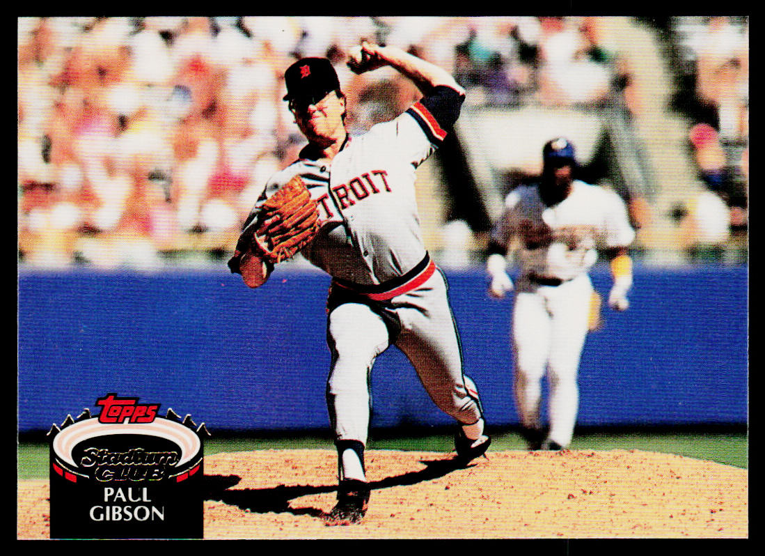 Paul Gibson 1992 Stadium Club #223 Detroit Tigers