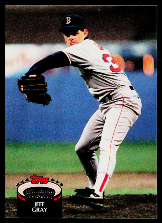 Jeff Gray 1992 Stadium Club #222b Boston Red Sox