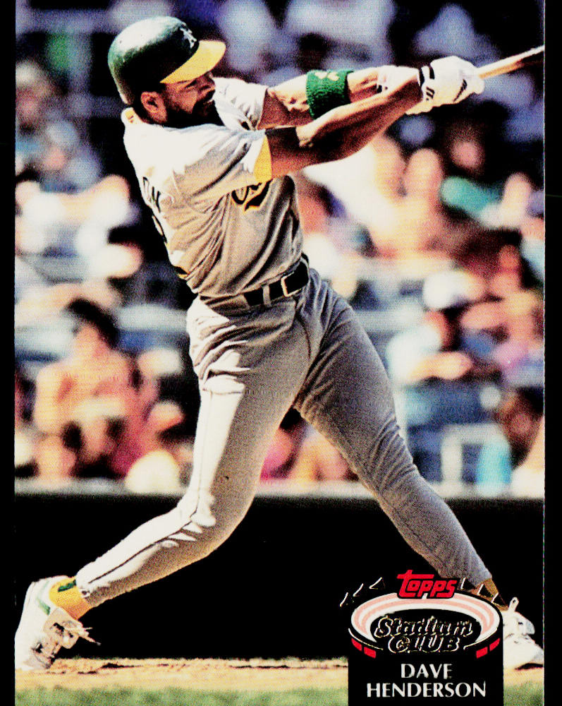Dave Henderson 1992 Stadium Club #218 Oakland Athletics
